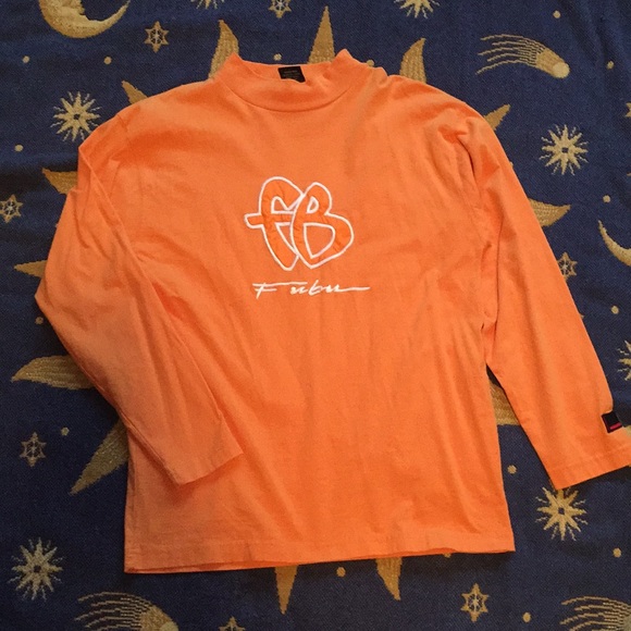 Vintage Tops - on hold! don’t buy💥Vintage FUBU orange shirt💥